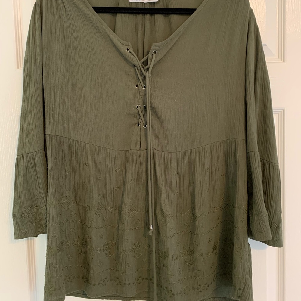 Olive green blouse
